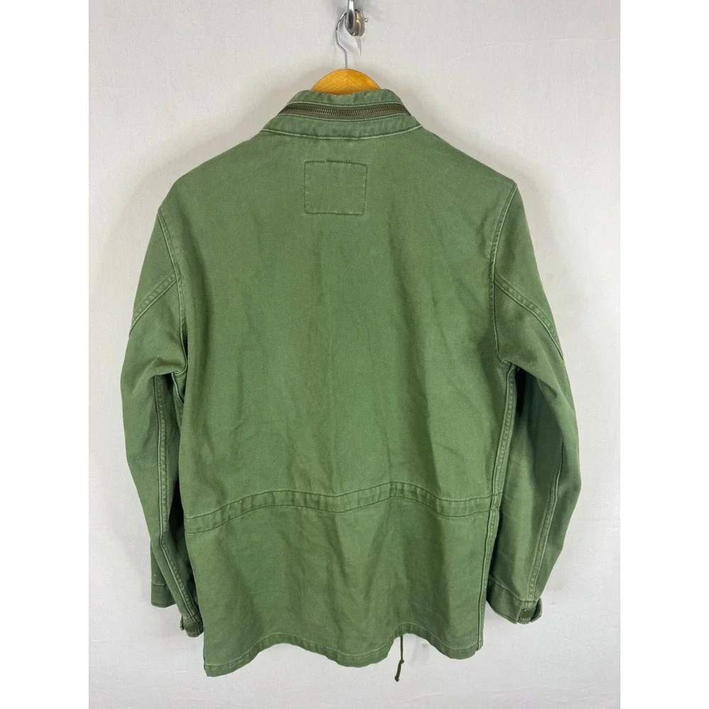 Levis Mens Olive Green Cotton Twill Field Jacket Military Utility Coat Size M